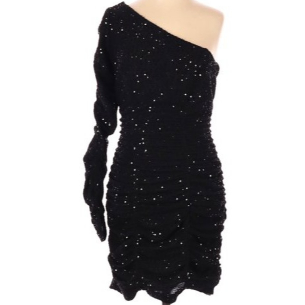 Frederick's of Hollywood Black Sequin Bodycon Dress